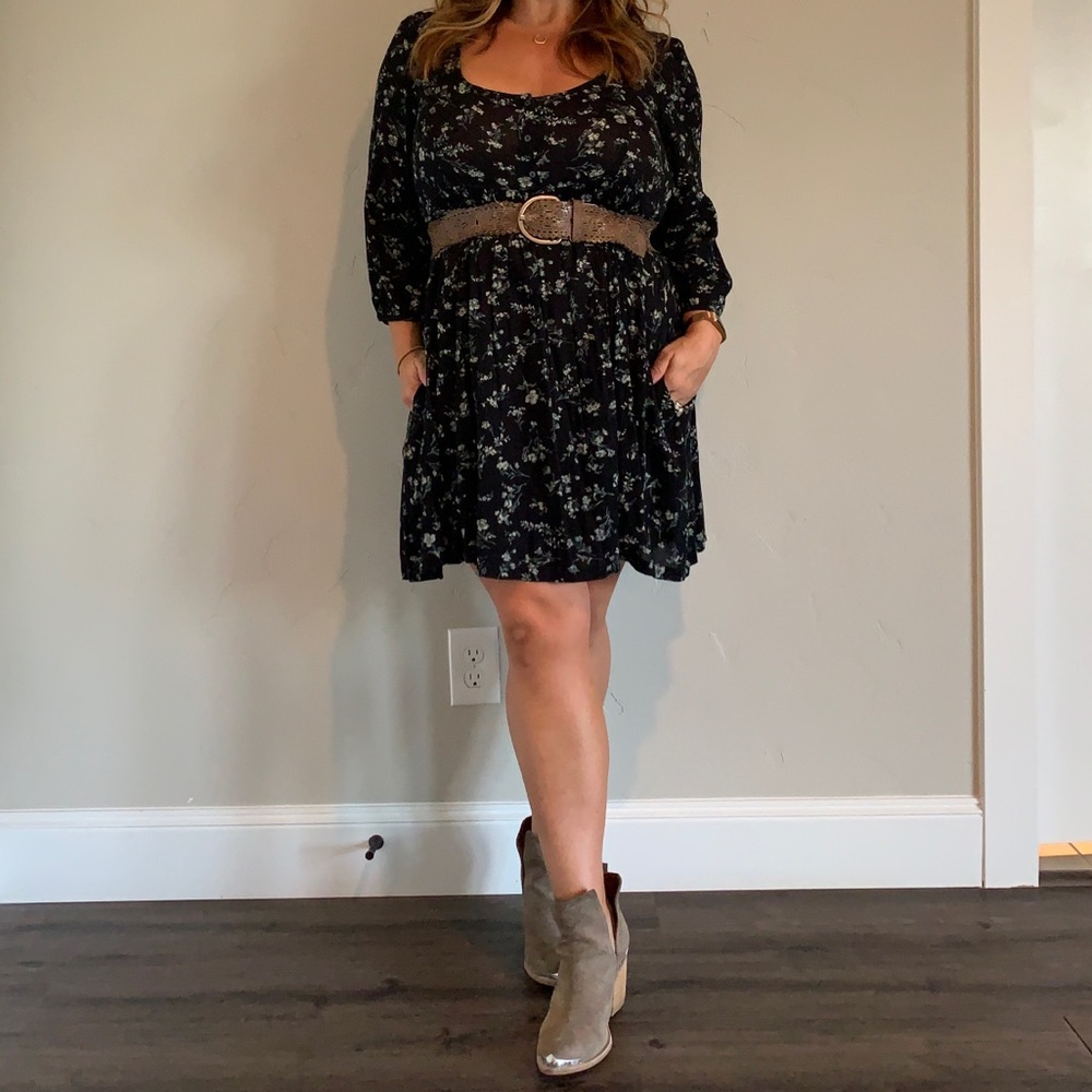Denim & Supply Ralph Lauren Black Floral Dress